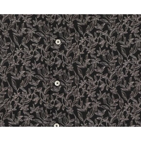 Soft Cloth Brand soft point collar mens shirt italian leaf print size medium - Picture 5 of 11